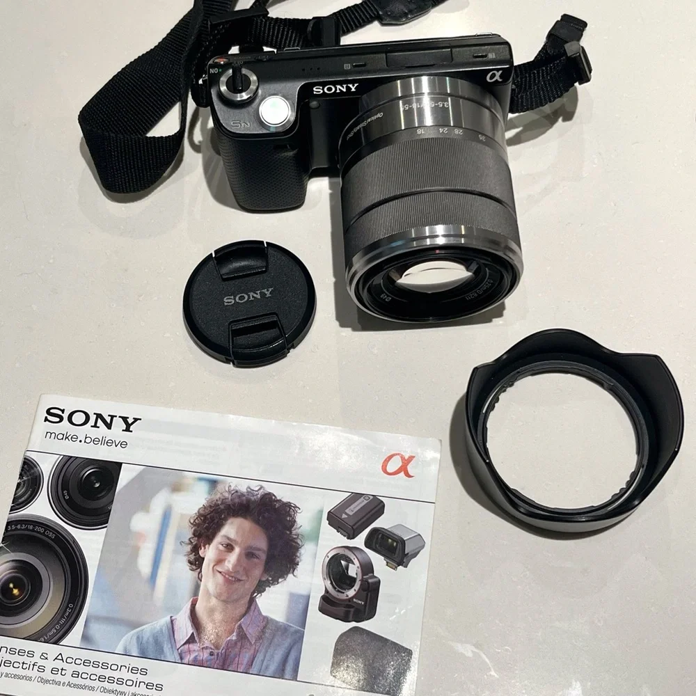 Sony Nex-5N Black and Silver Digital Camera with Accessories